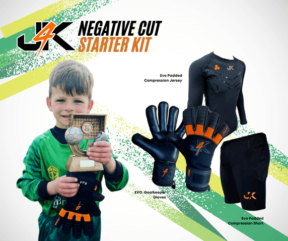 Negative Cut Goalkeeper Gloves Starter Training Kit: - J4K SPORTS