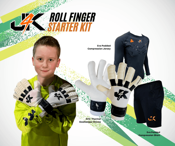 Roll Finger Goalkeeper Gloves Starter Training Kit: - J4K SPORTS